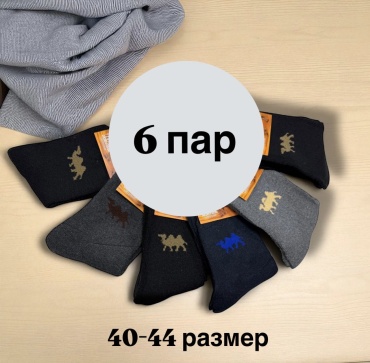 Носки SPEED WIN 6 пар черный, серый 40-44