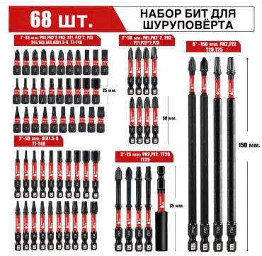 Набор бит 30351571_301616896 68 шт