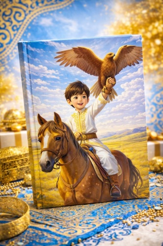 Блокнот QAZAQ BALASY, A5, 80 л, мультиколор