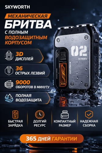 Электробритва Zet View Мини-электробритва SKYWORTH PJ-GJ3 роторная