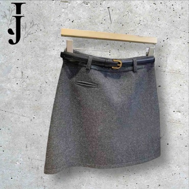 Юбка трапеция JJ серый
