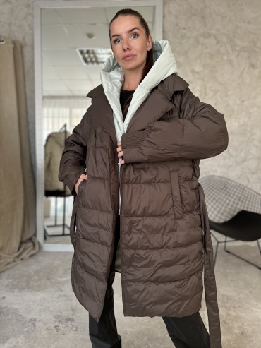 Плащ коричневый
