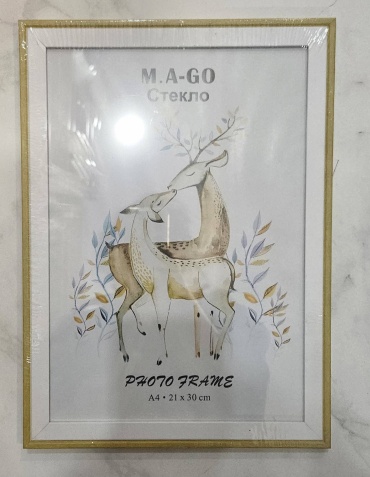 Рамка 30408164_Рамка а4 комбинированый 21x30 см белый, коричневый