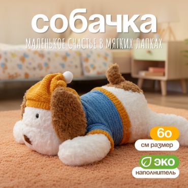 Мягкая игрушка Собачка Руби в одежде, 60 см