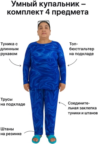 Купальник буркини RUZVAN синий