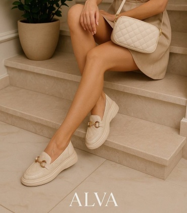 Слипоны ALVA бежевый