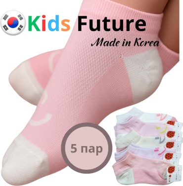 Носки Kids Future 03062025 5 пар белый, розовый 3-4