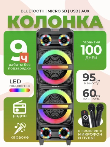 Портативная колонка NURAN 8231 черный