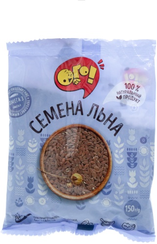 Ого! семена льна очищенные натуральные 150 г