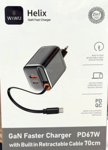Зарядное устройство WIWU Wi-GO20 USB Type-C, USB черный