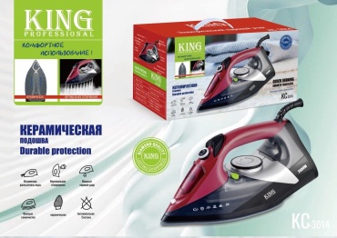 Утюг King Professional KC-3014 черный-бордовый