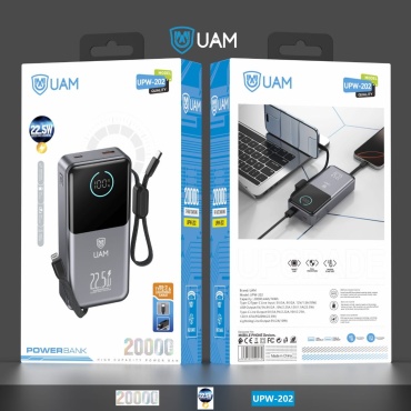 Внешний аккумулятор UAM UPW-202 20000 мАч 22.5 Вт серый