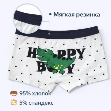 Боксеры VARDARIO белый, светло-зеленый