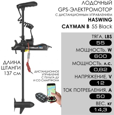 Haswing электрический Cayman B 55 Black HE-50736-137_B 0.82 л.с.