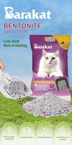 Наполнитель Barakat бентонитовый комкующийся 10 л