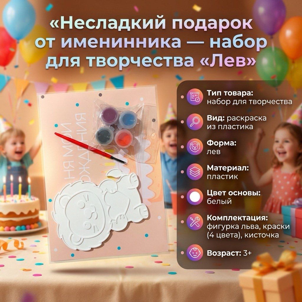 Набор Набор для творчества Набор для раскрашивания Фигурка Лев