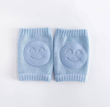 Наколенники KIDS SOCKS Смайлик голубой