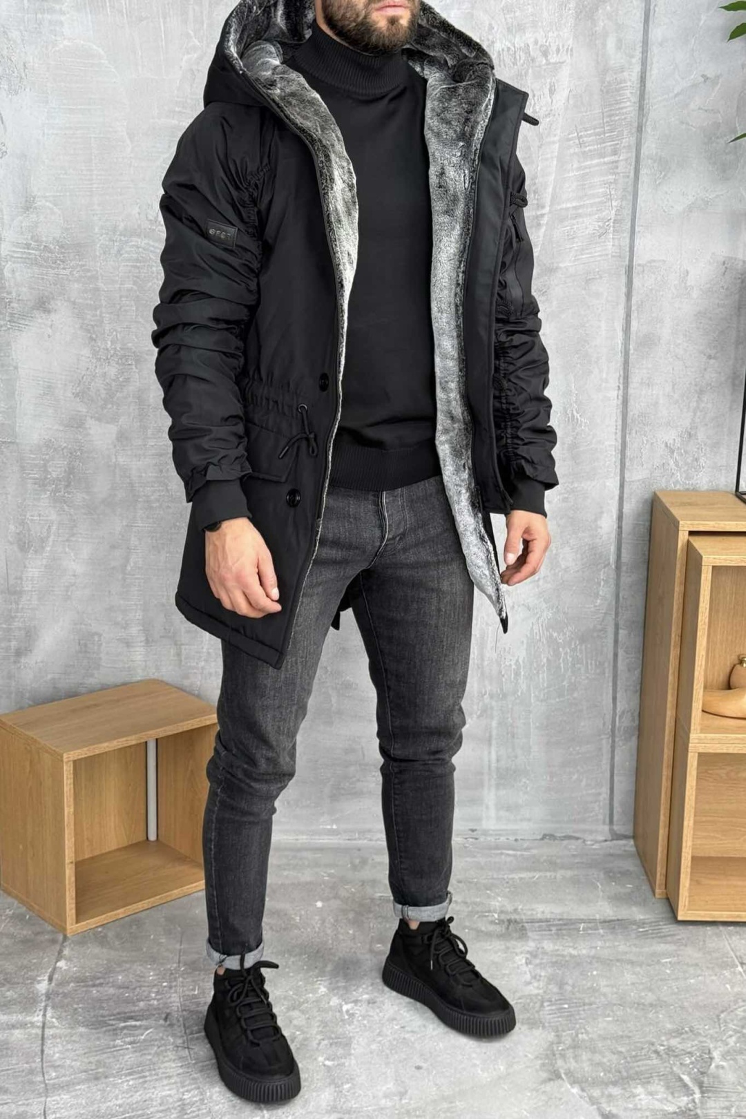 Парка Black черный