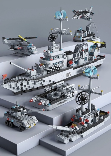 Конструктор Shagyn Alem Боевой Корабль, деталей 1000 шт