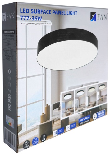 FAN спот FAN-777-D225-36W-BLACK