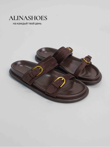 Шлепанцы alinashoes коричневый