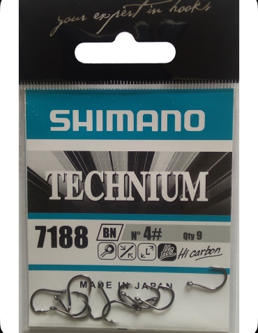 Крючок для рыбалки SHIMANO Крючок рыболовный SHIMANO 7188 № 4 одинарный серебристый 8 шт