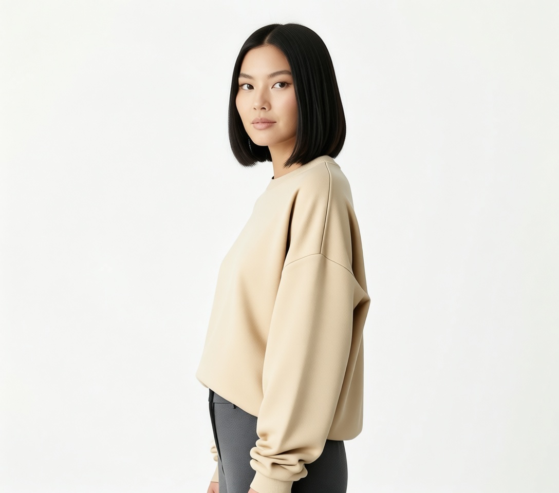 Свитшот Zhanat Moda однотонный коричневый, бежевый