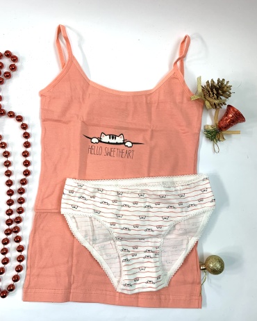 Комплект Koza Underwear белый, розовый