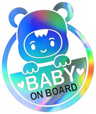 CAR наклейка Baby on board Baby in circle 18.5*16 см