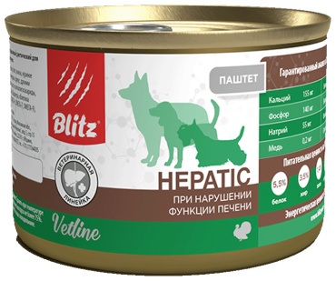 BLITZ Hepatic при проблемах с печенью для всех пород 200 г 1 шт