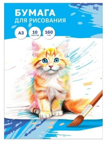 Папка BG для рисования, 160 г/м2, 85430 A3 10 листов