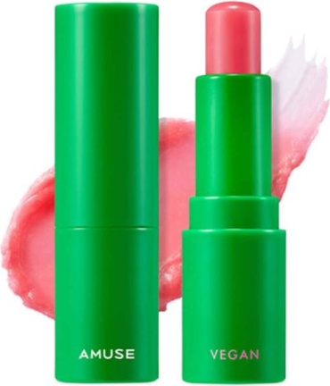 Amuse Vegan Green Lip Balm бальзам оттеночный для губ 02 Rose
