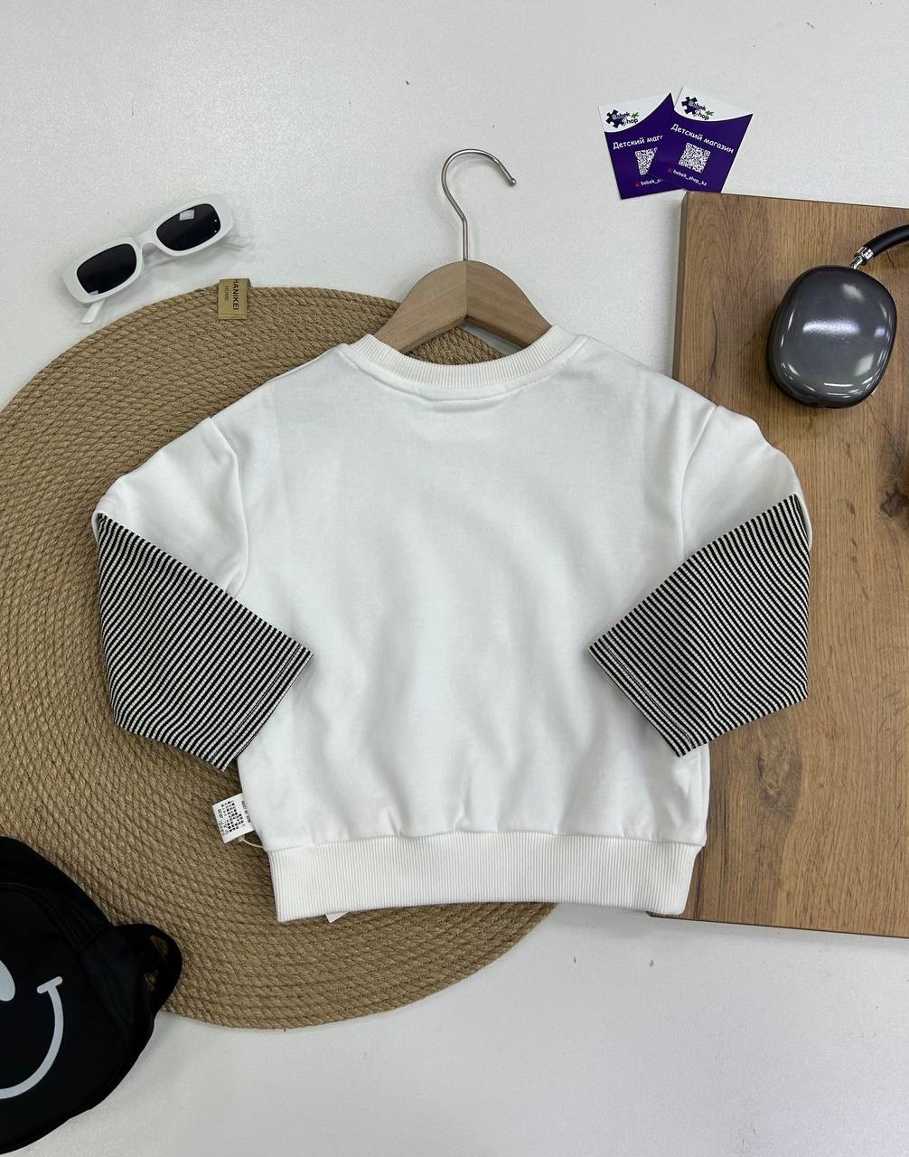 Кофта Fashion серый, белый