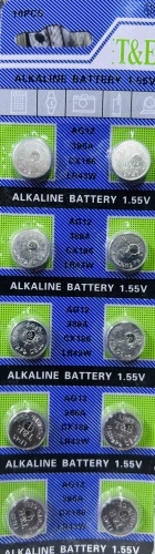 Батарейка AG12 T&amp;E 10 шт