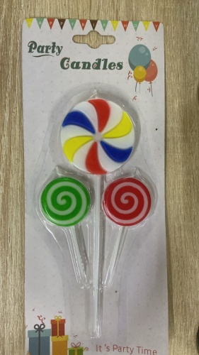 Свеча Party candles фигурная, 3 шт 16 см