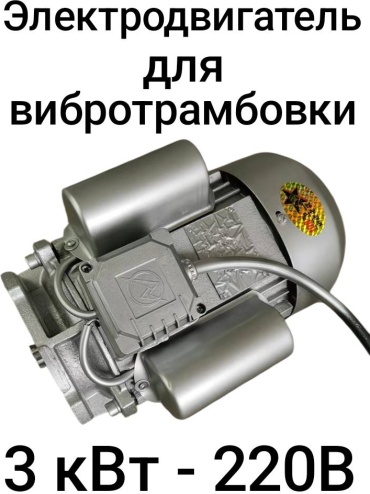Электродвигатель для вибртрамбовки 3кВт - 220В