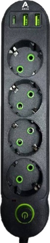 Сетевой фильтр Сетевой фильтр ARZA (4-BL) 2 м, 2 м