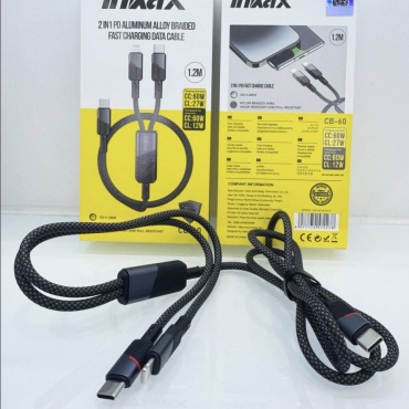 Кабель Inkax Lightning, 1 м, черный