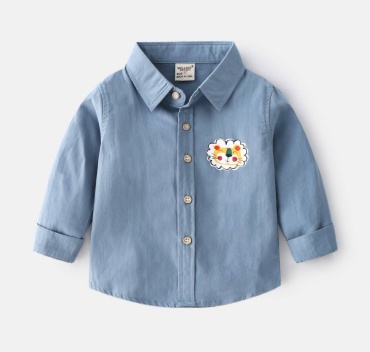 Рубашка прямая WELLKIDS синий
