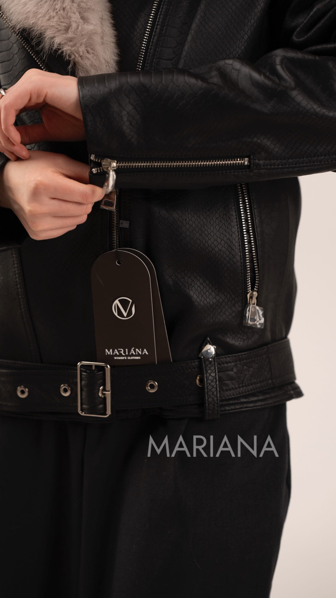 Кожаная куртка MARIANA белый