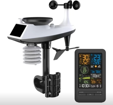 Метеостанция E-TECH ME YGH-202 белый, черный