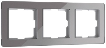Рамка для выключателей и розеток Werkel Acrylic, графит