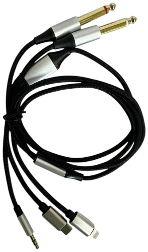 Кабель 6.3 mm jack - USB Type-C 1 м