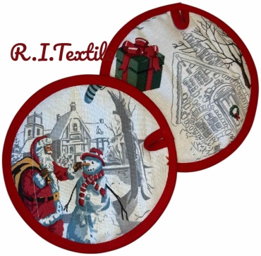 R.I.Textile прихватка Новогодняя 1919NG 2 шт, хлопок, бязь, рогожка
