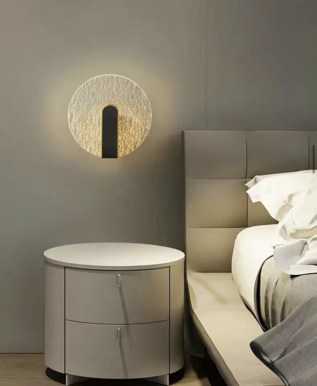 Бра настенный, накладной Domo LED, черный, золотистый