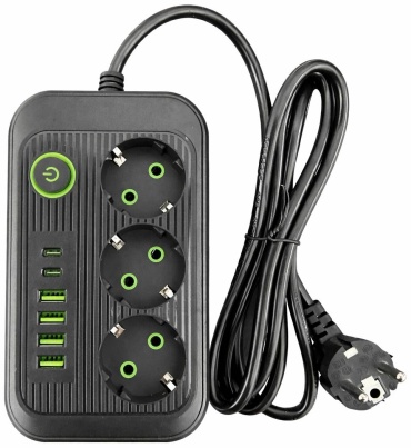 Сетевой фильтр MAXIMUM Удлинитель с USB входом 2м, 2 м