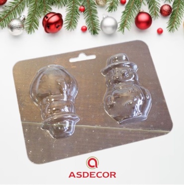 Asdecor для шоколада 51160 Снеговик 8,5см, пластик