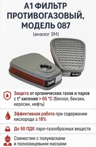 Фильтр для полумаски МК 087