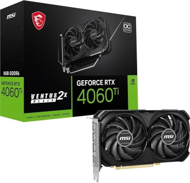 MSI GeForce RTX 4060 Ti VENTUS 2X BLACK 8G OC 8 ГБ