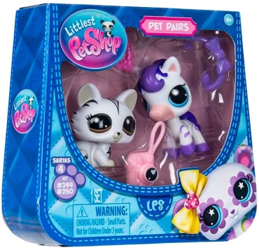 Littlest Pet Shop Кошка и Зебра 5 см 2 шт